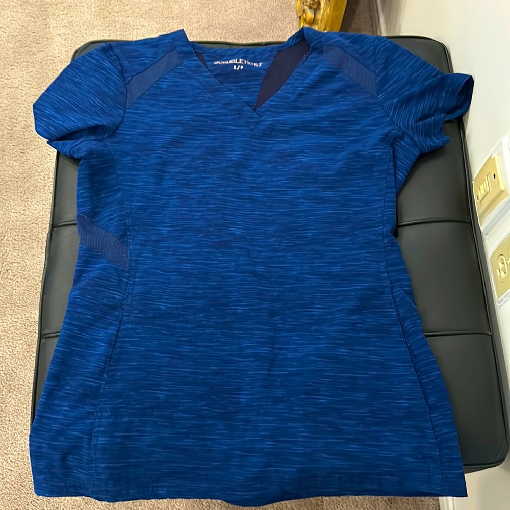 Dark blue scrub shirt by Scrubletics